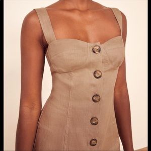 Reformation Scout Dress Khaki Size 6 brand new